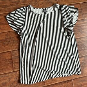 Bobeau Monochrome Striped Skirt